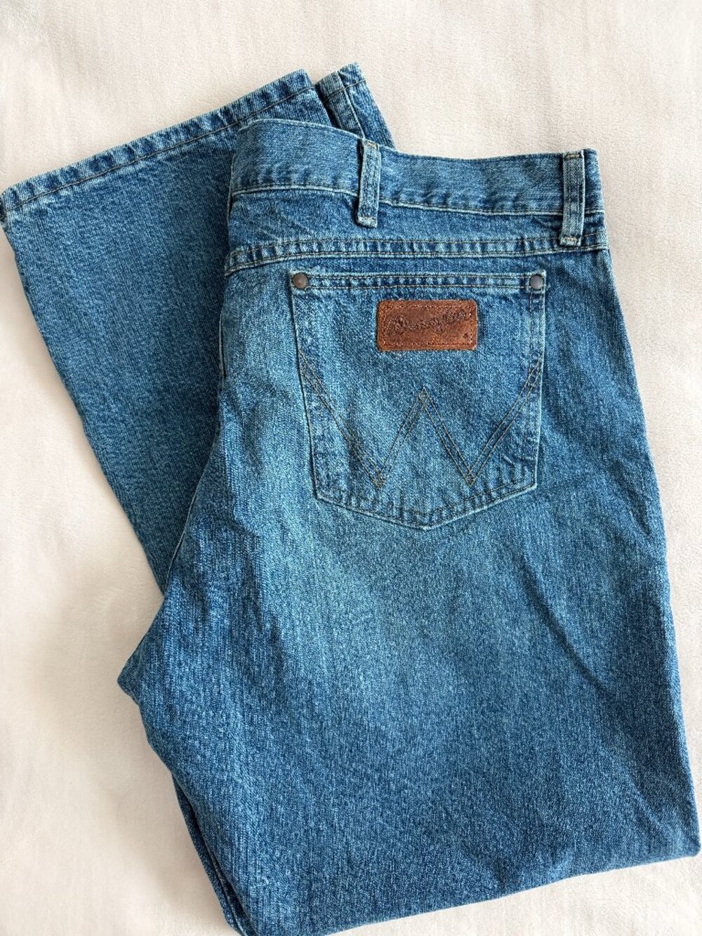 Wrangler Retro 38x30 Slim Boot Jeans Mens 77MWZWO Blue Denim Western Cowboy